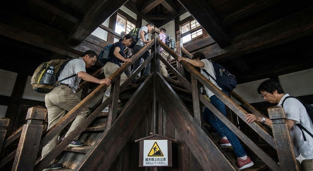 2026年最新|松本城の急すぎる階段(61度)を登る心得。混雑回避の裏技と「魔の階段」を攻略するコツ