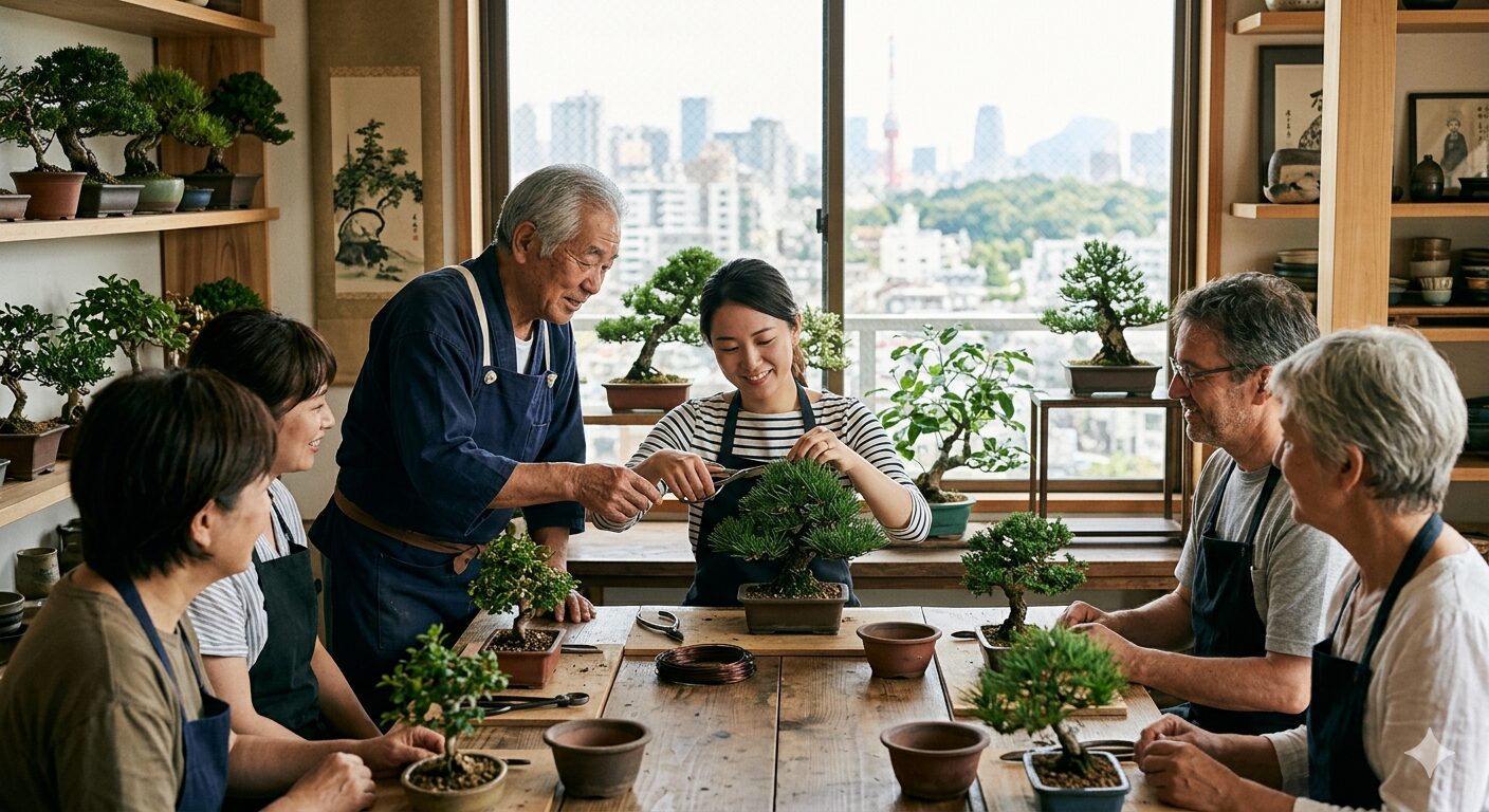 盆栽ワークショップ 東京 少人数制 体験