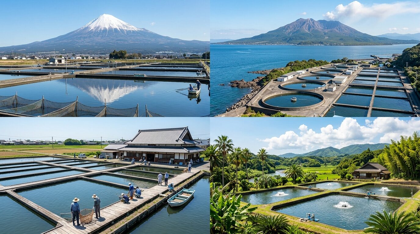 国産鰻の養殖産地 愛知・静岡・鹿児島・宮崎の鰻イメージ