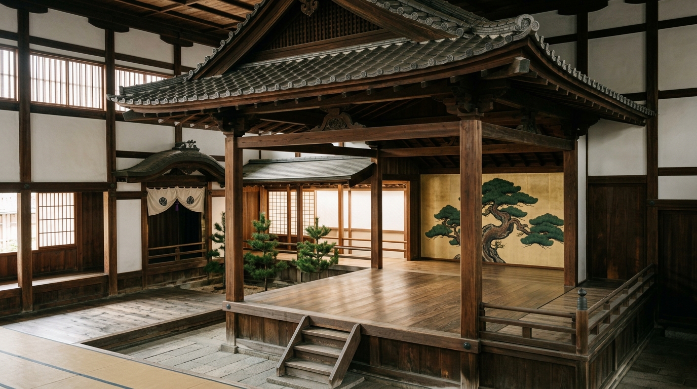 彦根城博物館の能舞台、大名御殿として唯一現存する舞台