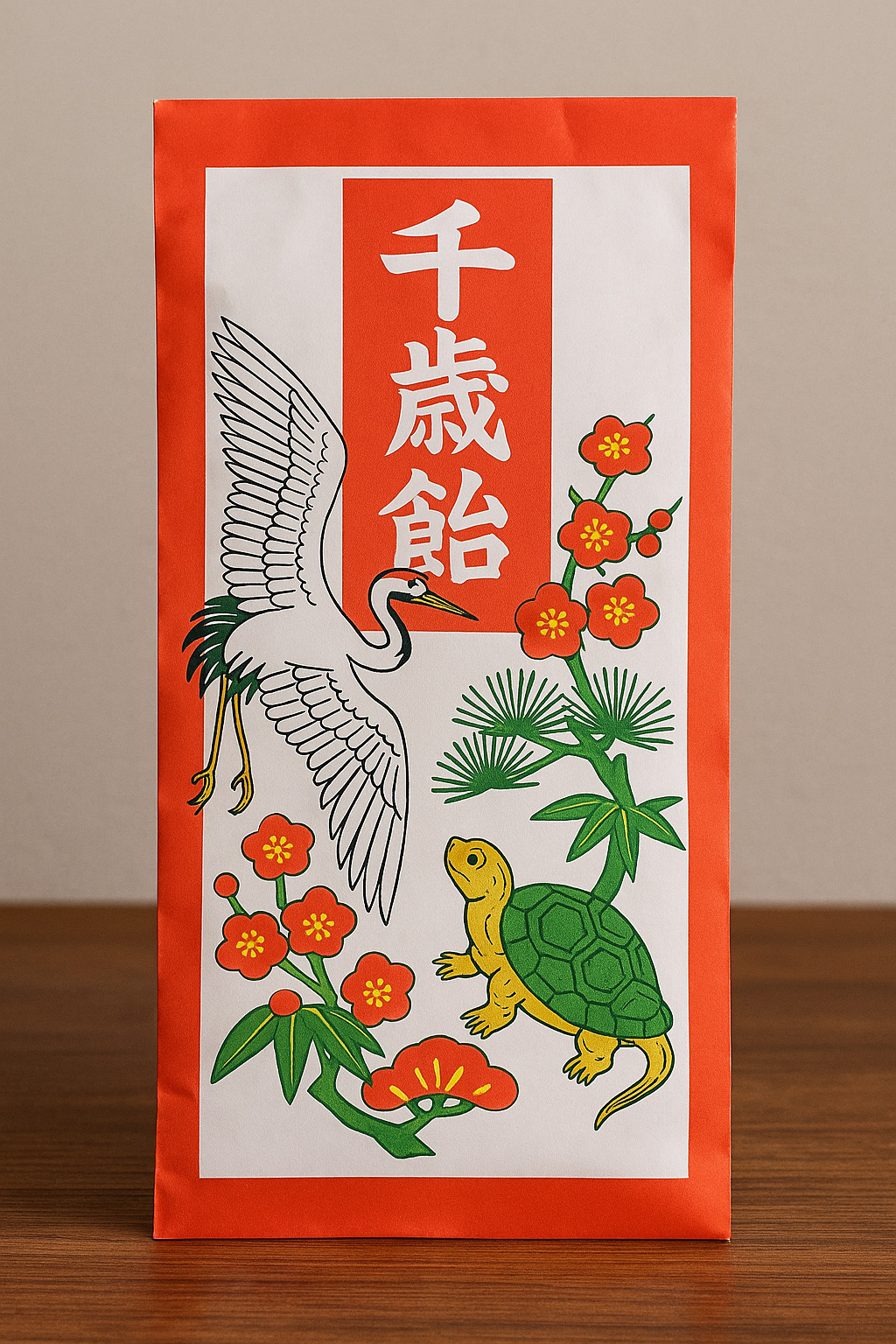 鶴亀や松竹梅が描かれた千歳飴袋 ― 言葉なき祝詞としての祈りの意匠