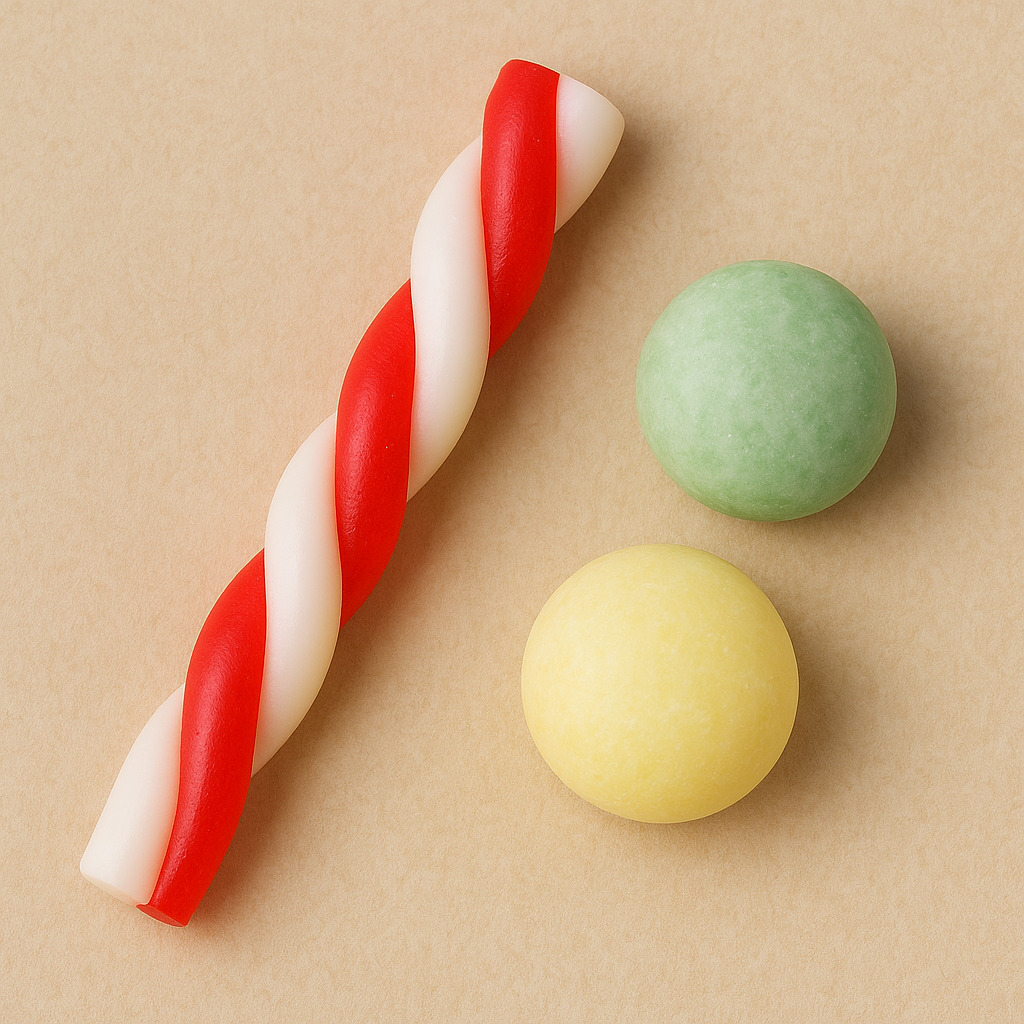 地域で異なる千歳飴の形 ― 関東の棒飴と関西の丸飴