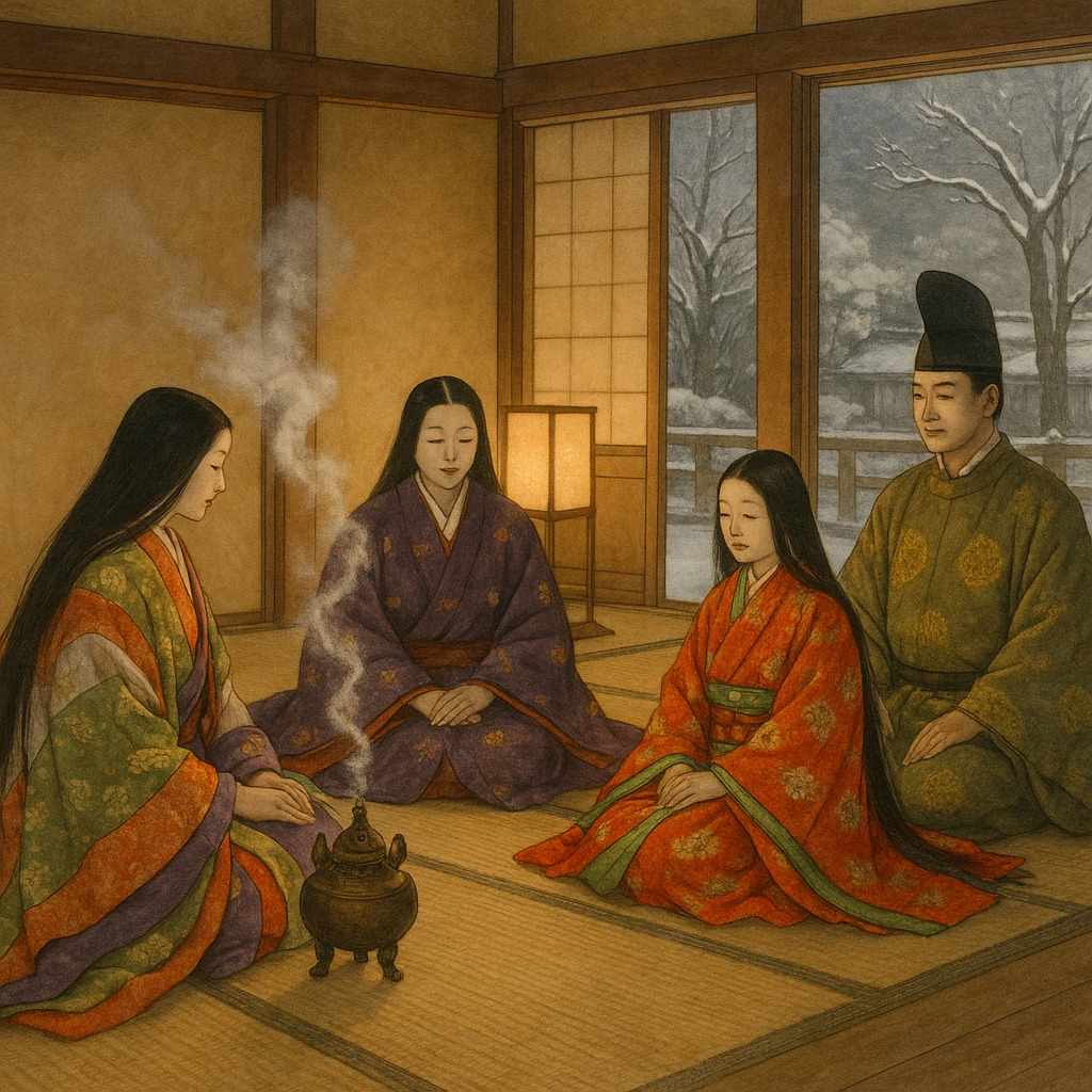 平安貴族の冬支度 ― 香木と衣の色で季節を表す雅の風景