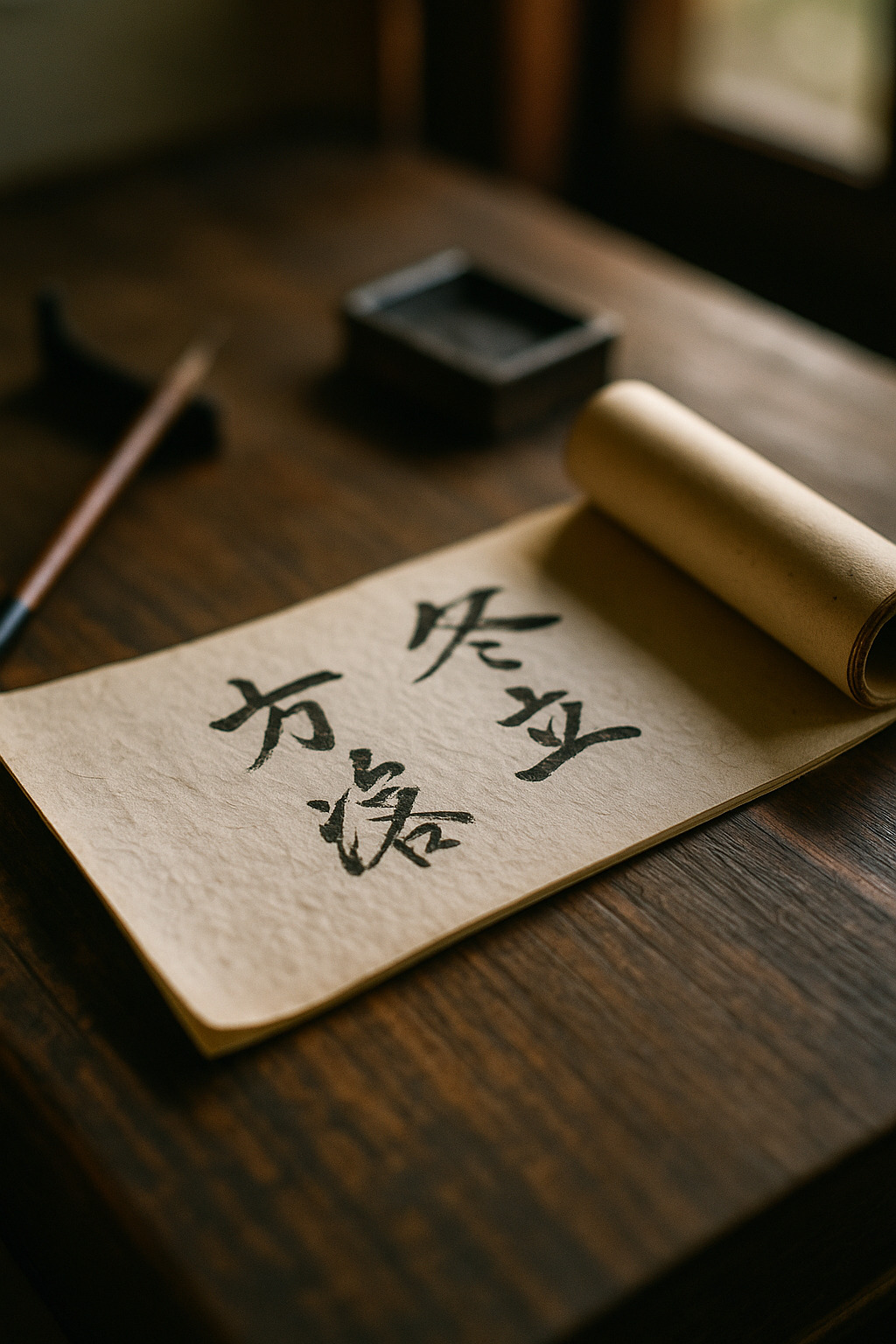 松尾芭蕉の句を思わせる書巻 ― 立冬を詠む日本の文人たち