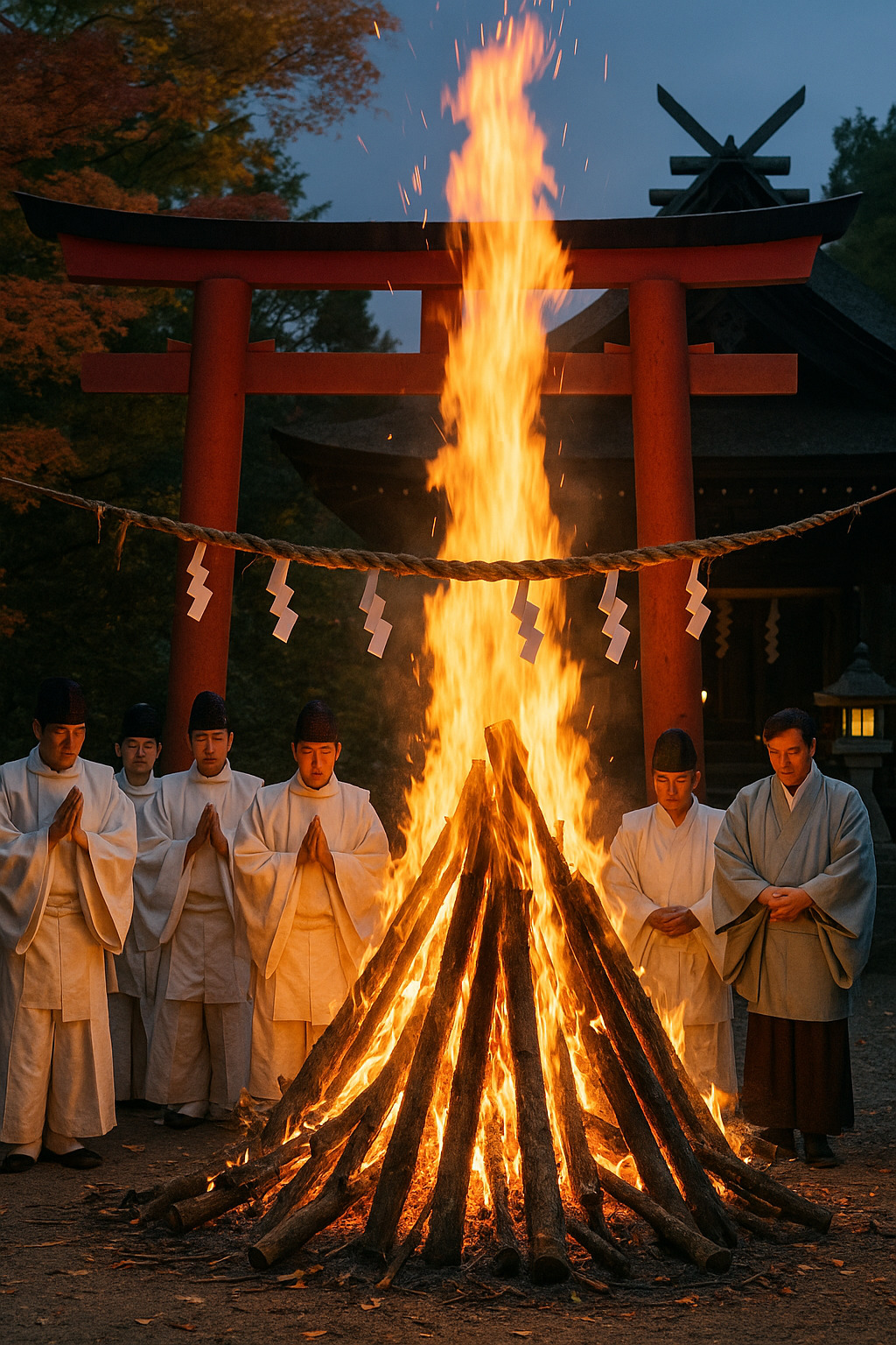 立冬の頃に行われる火祭り ― 冬の無事を祈る行事