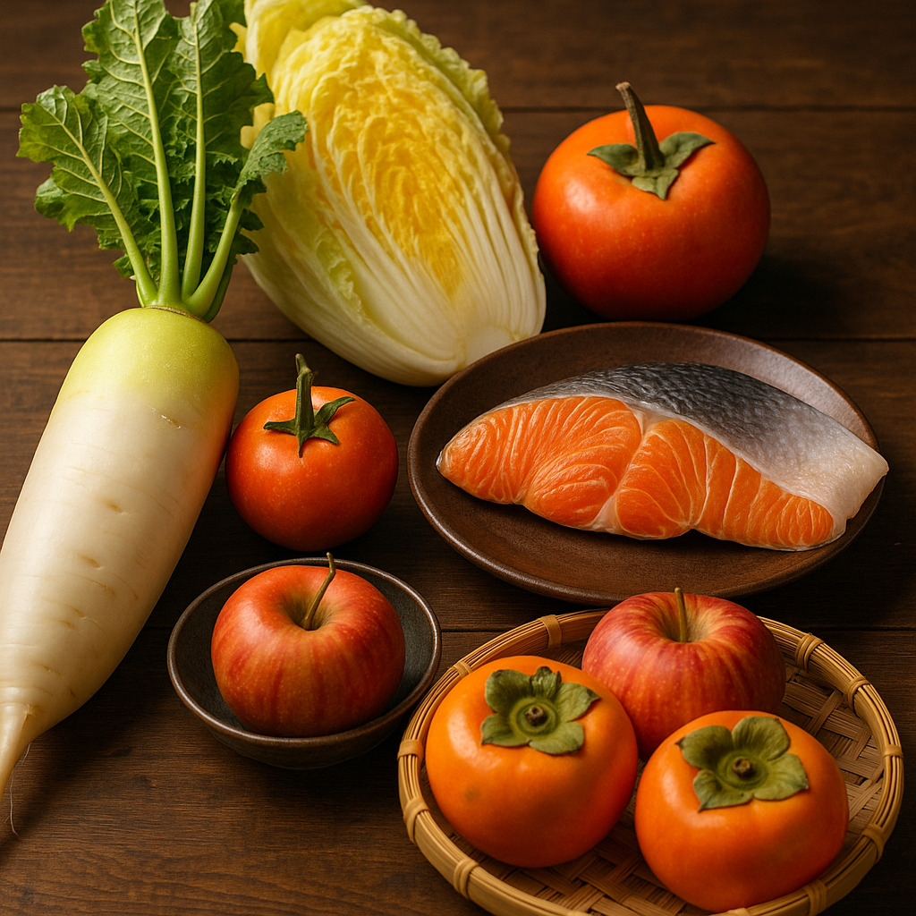 立冬の旬 ― 大根・白菜・鮭・柿など、冬の始まりを彩る恵み