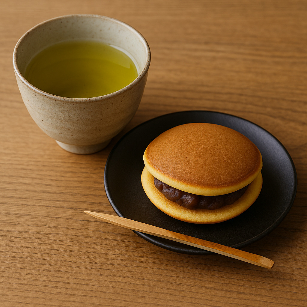 煎茶とどら焼きの調和 煎茶とどら焼きの調和