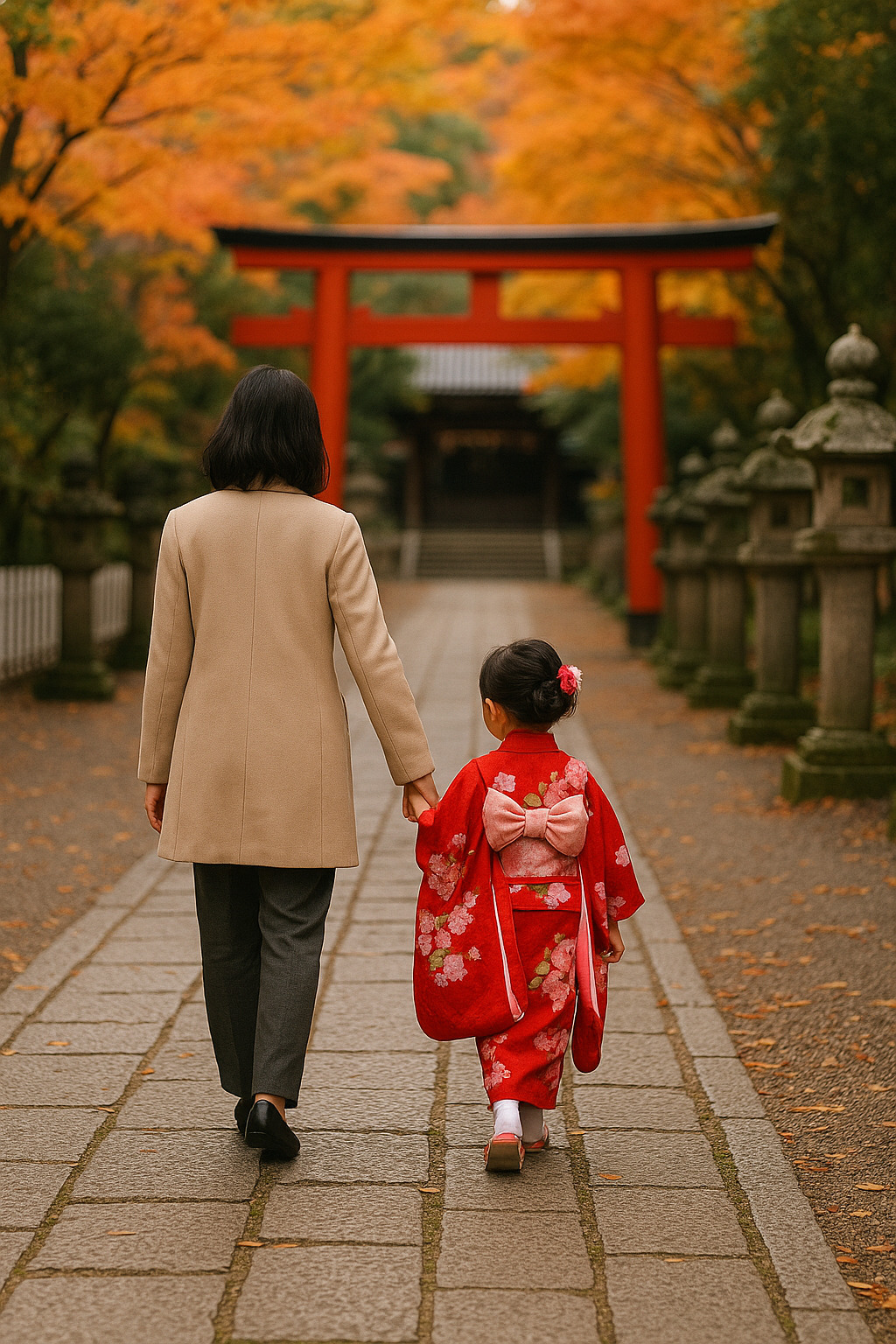 手をつなぎ歩く親子 ― 七五三が伝える“いのちのつながり”
