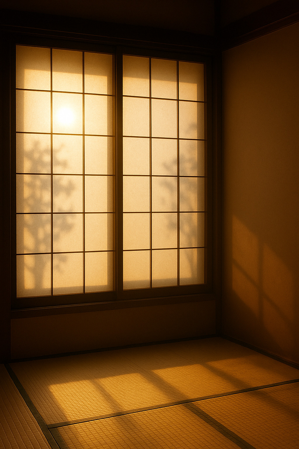 冬至の朝、柔らかな光の差す窓辺 冬至の朝、柔らかな光の差す窓辺