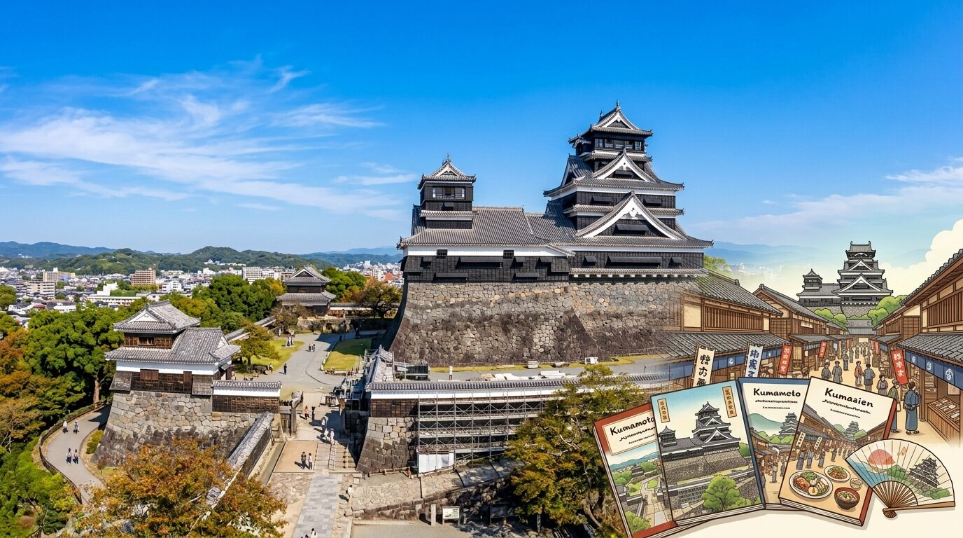 熊本城 二の丸広場からの全景・城彩苑・旅行ガイドブックの関連商品イメージ画像