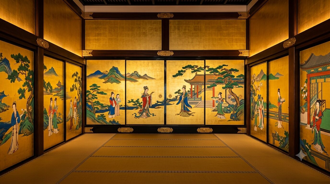 熊本城本丸御殿・昭君之間の金碧障壁画