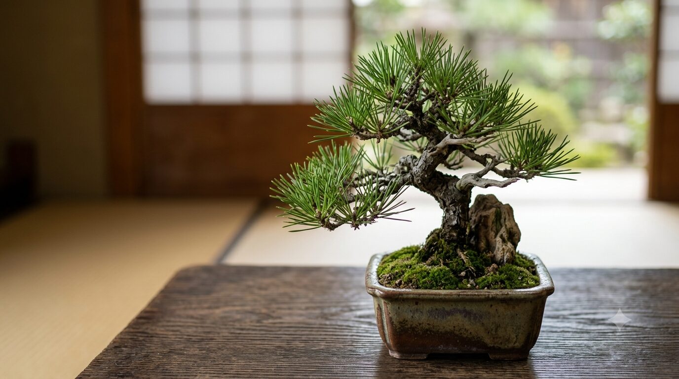 縮景の美意識を体現するミニ盆栽の一鉢イメージ